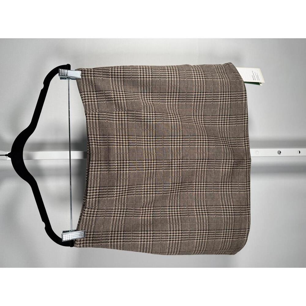 NWT Halara High Waisted 2-in-1 Houndstooth Plaid Mini Work Skirt Brown Plaid L - Picture 8 of 11